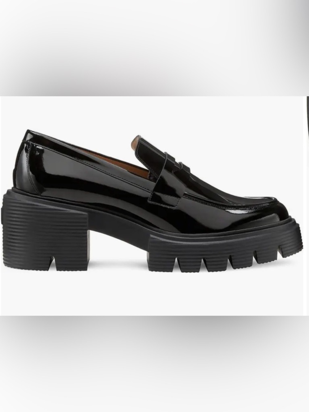 Stuart Weitzman SOHO BLACK LOAFER SLIP ON SHOES 10 NEW - Picture 12 of 12